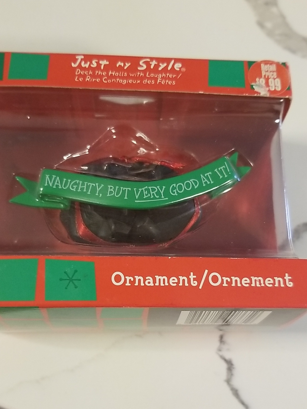 'Naughty, But Very Good At It!'  Christmas Ornament American Greetings